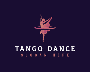 Dancing Ballerina Lady logo design