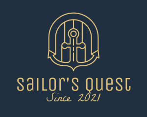 Nautical Anchor Door  logo design