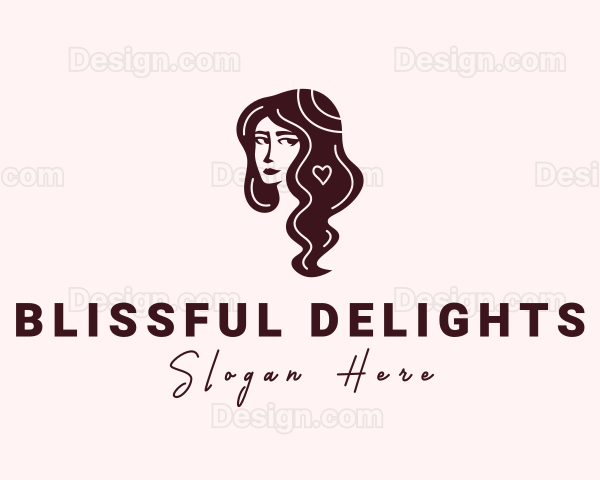 Beautiful Woman Hair Logo