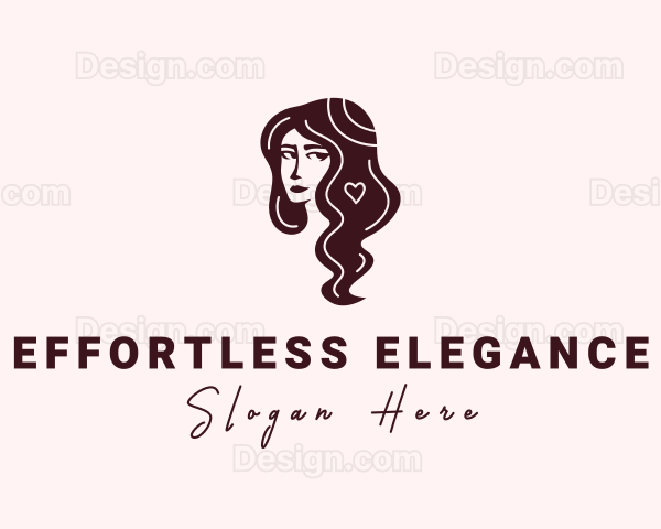 Beautiful Woman Hair Logo