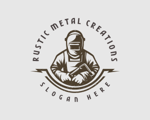 Fabrication Metal Welder logo design