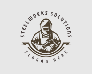 Fabrication Metal Welder logo design