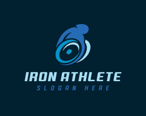 Wheelchair Racing Athletic logo design