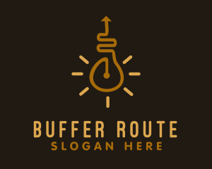 Lightbulb Route Logistics logo design