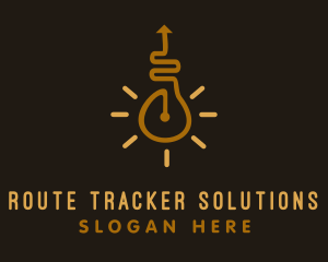 Lightbulb Route Logistics logo design