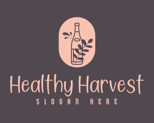 Healthy Juice Bottle logo design