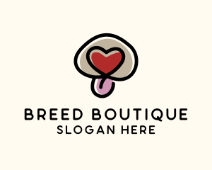 Dog Nose Heart logo design