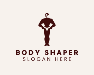 Male Body Bodybuilder logo design