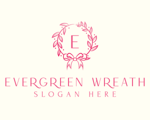 Beauty Wreath Ribbon logo design