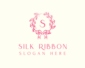 Beauty Wreath Ribbon logo design