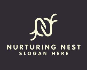 Organic Nature Branches logo design