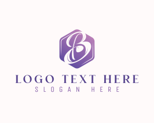 Beauty Cosmetics Hexagon Logo