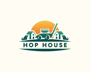 House Lawn Mower Maintenance logo design