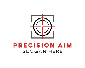 Target Shooting Crosshair logo design