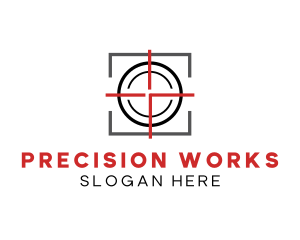 Target Shooting Crosshair logo design