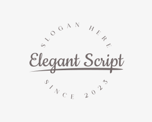 Underlined Handwritten Script logo design