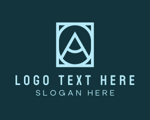 Modern Frame Letter A logo