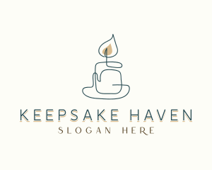 Scented Candle Souvenir logo design