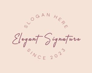 Cosmetics Beauty Signature logo design