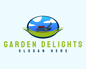 Lawn Mower Landscape logo design