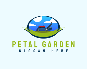 Lawn Mower Landscape logo design