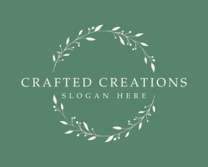 Organic Wellness Wreath  logo design