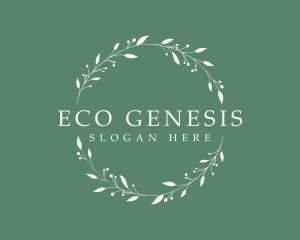 Organic Wellness Wreath  logo design