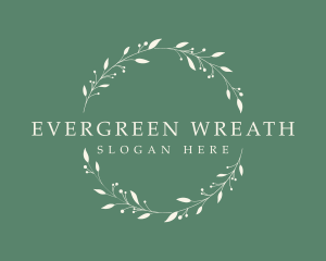 Organic Wellness Wreath  logo design