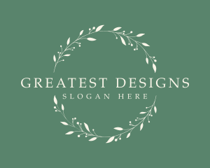 Organic Wellness Wreath  logo design