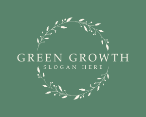 Organic Wellness Wreath  logo design