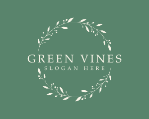 Organic Wellness Wreath  logo design