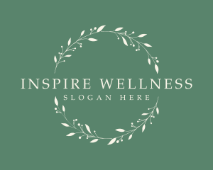 Organic Wellness Wreath  logo design