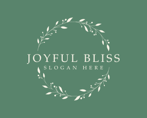 Organic Wellness Wreath  logo design