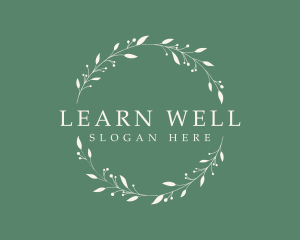 Organic Wellness Wreath  logo design