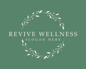 Organic Wellness Wreath  logo design