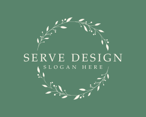 Organic Wellness Wreath  logo design