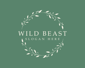 Organic Wellness Wreath  logo design