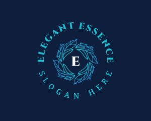 Elegant Leaf Wreath logo design