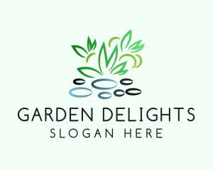 Pebble Plants Garden logo design