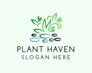 Pebble Plants Garden logo design