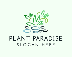 Pebble Plants Garden logo design