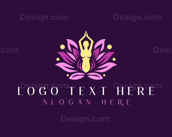 Yoga Lotus Wellness Logo