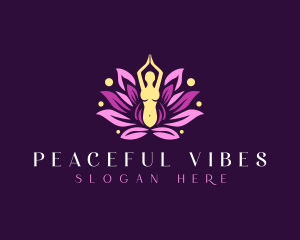 Yoga Lotus Wellness Logo