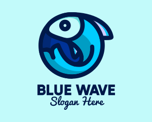 Blue Fish  Circle logo