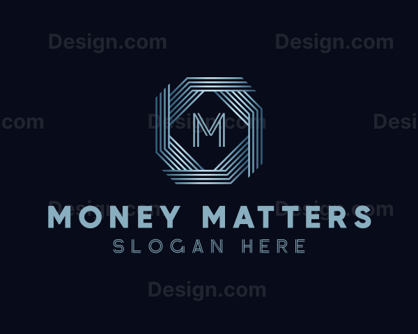 Metallic Octagon Corporate Business Logo