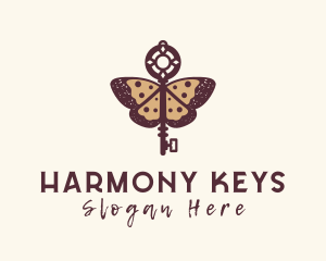 Butterfly Insect Key logo design