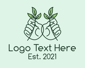 Leaf Plant Hands logo