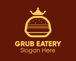 Yellow Royal Burger logo design