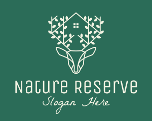 Nature Deer House  logo design