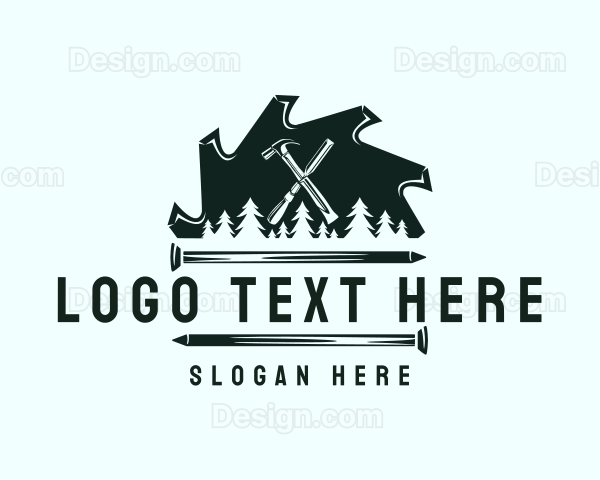 Chainsaw Woodcutter Carpenter Logo